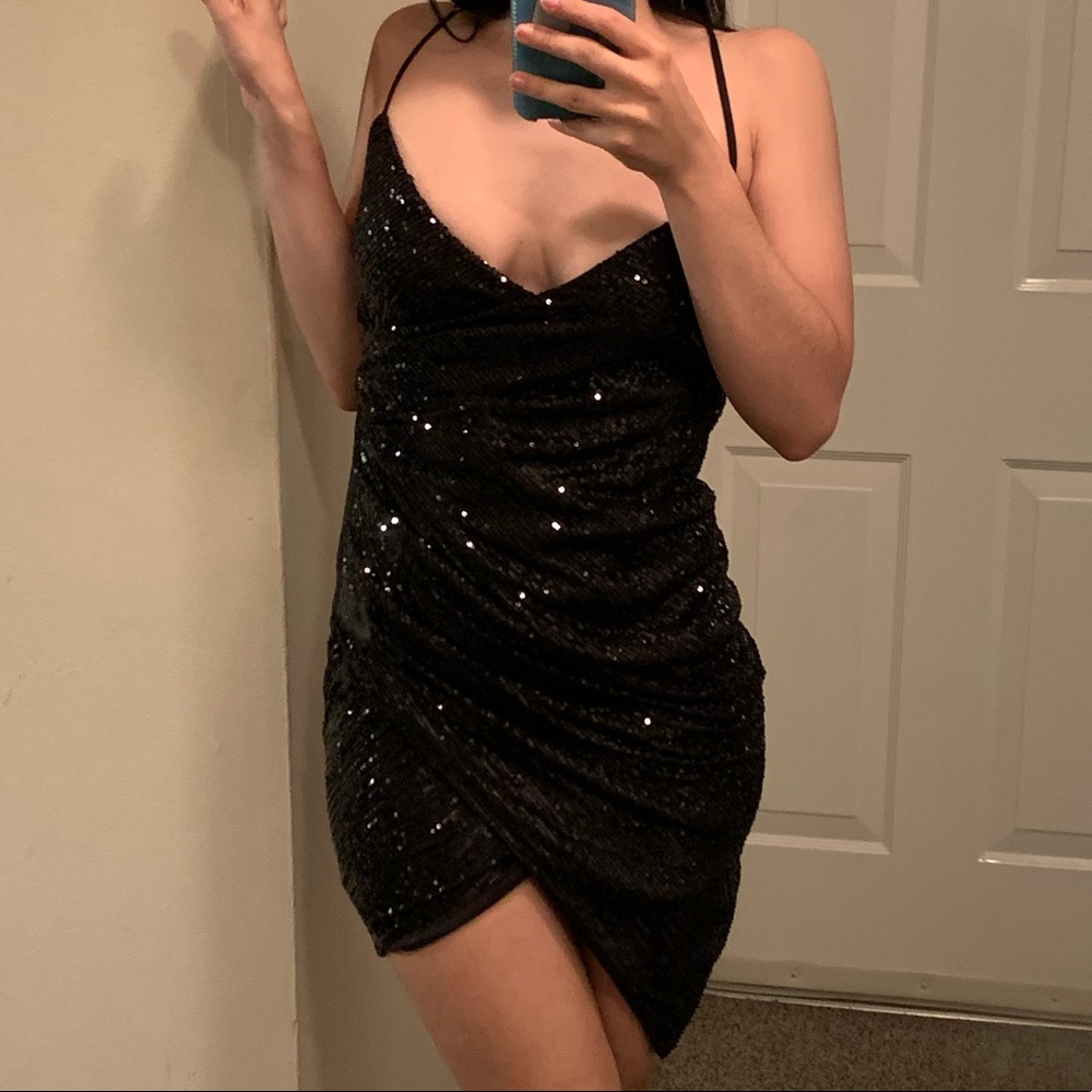 Windsor Black sequin club dress